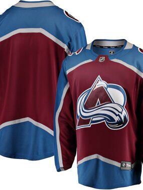 Colorado Avalanche Fanatics Breakaway Blank Home Jersey, Maroon - Mens Large